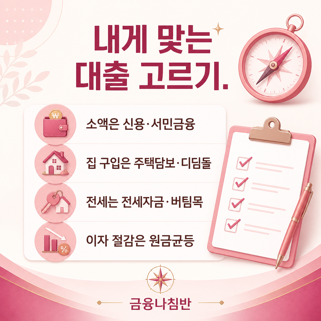 내게 맞는 대출 종류 고르기