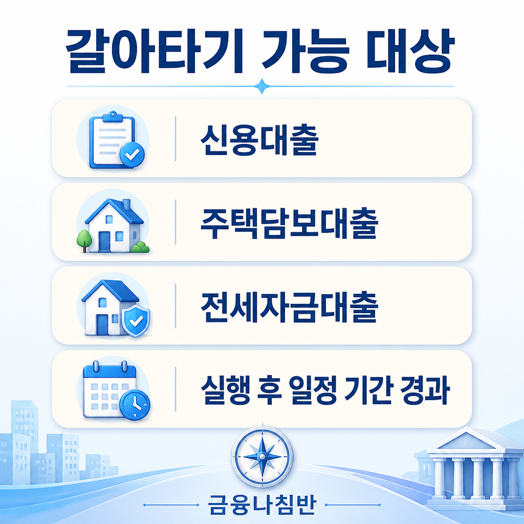 대출 갈아타기 가능 대상