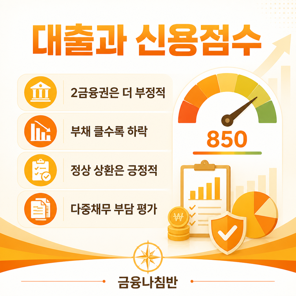 대출과 신용점수의 관계