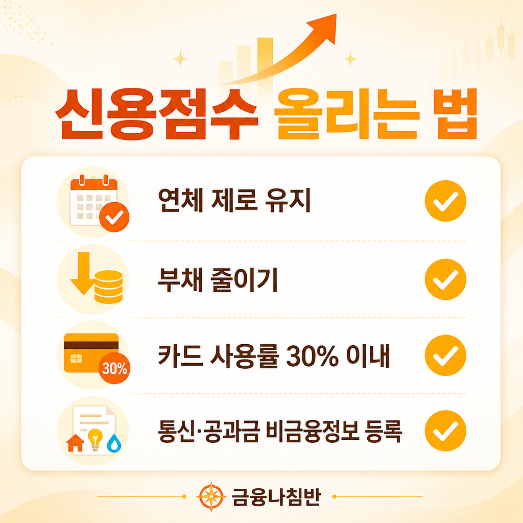 떨어진 신용점수 올리는 법
