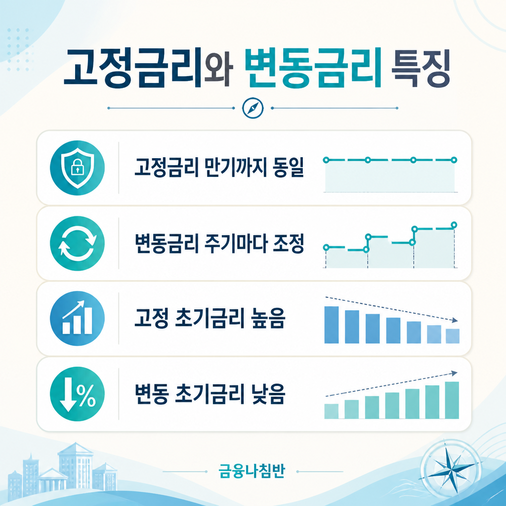 고정금리와 변동금리의 특징