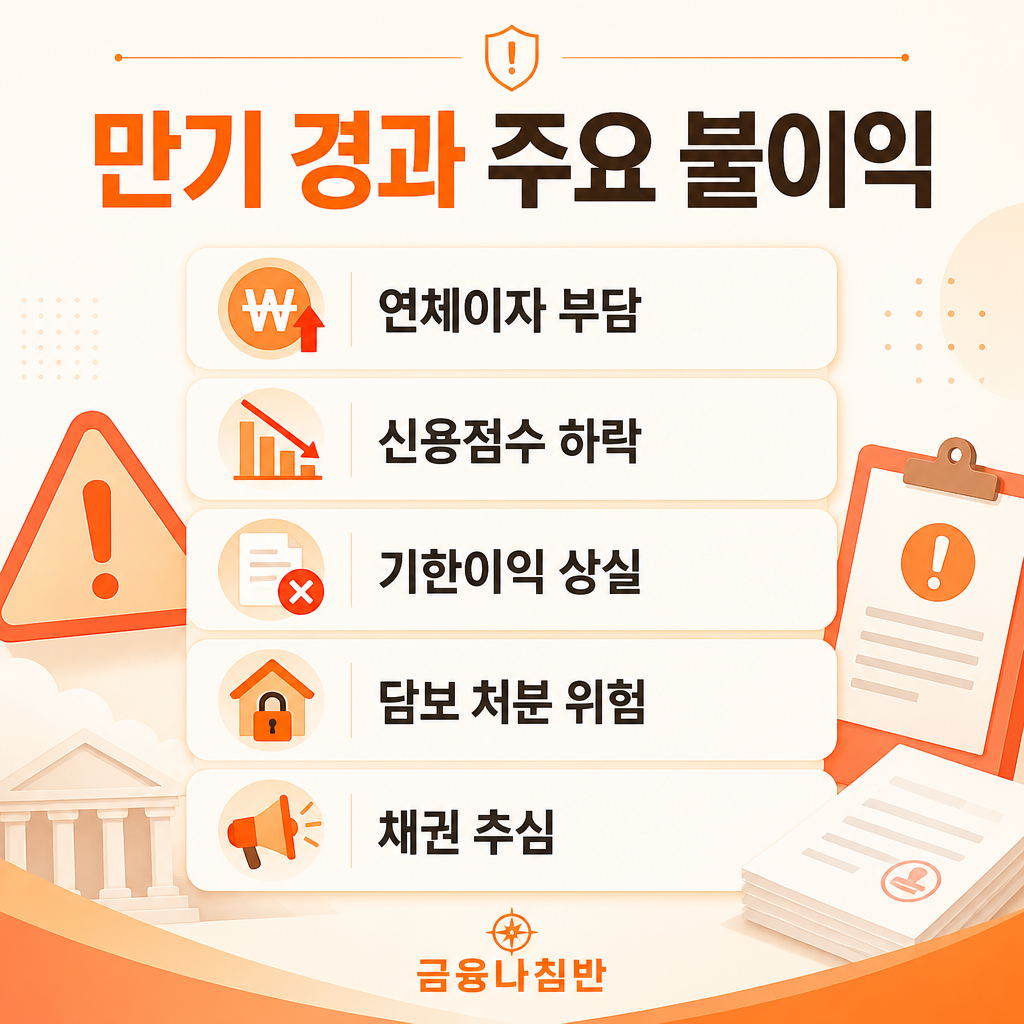 만기일이 지나면 생기는 주요 불이익