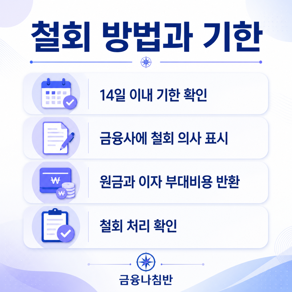 대출 철회 방법과 기한