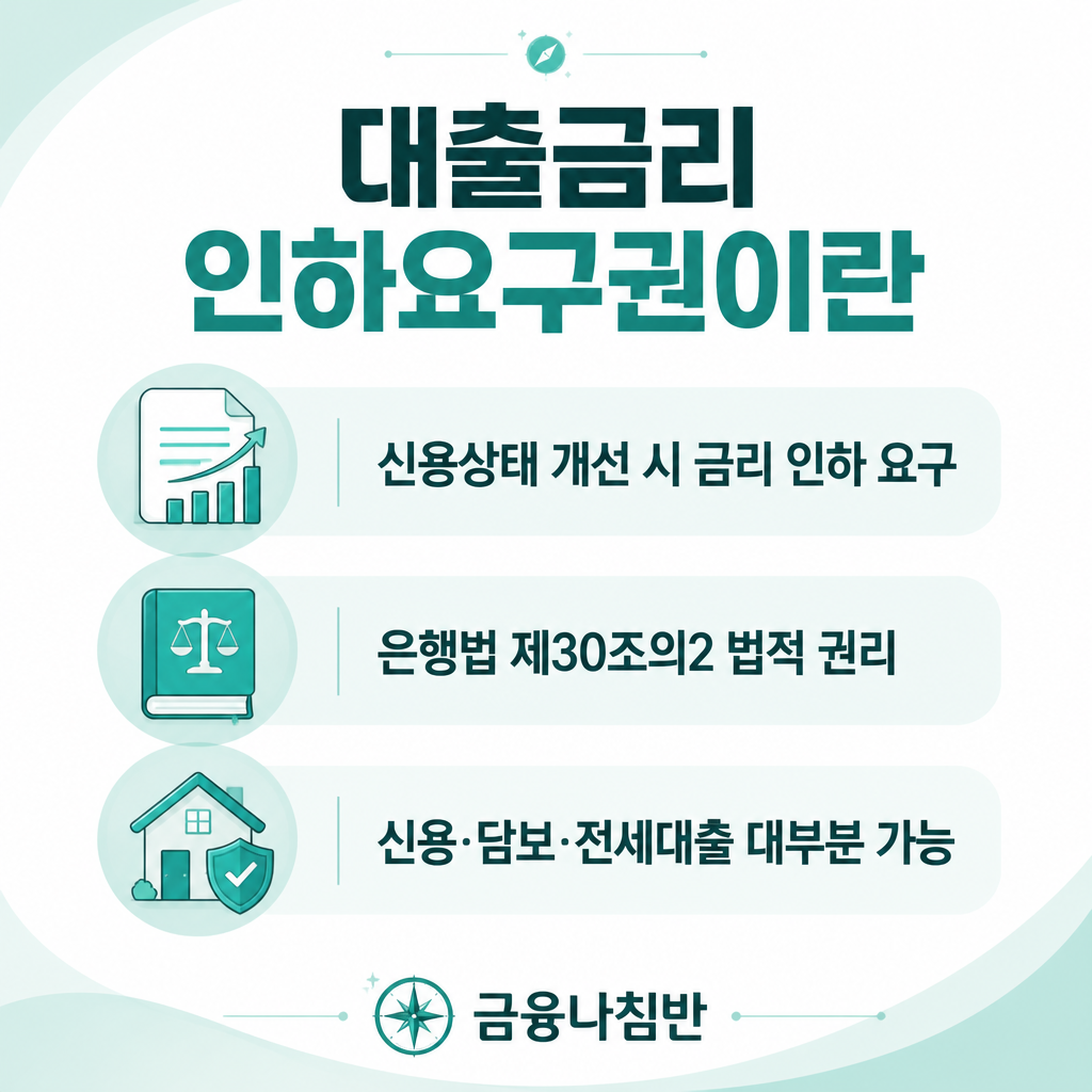 대출금리 인하요구권 정의와 적용 대상