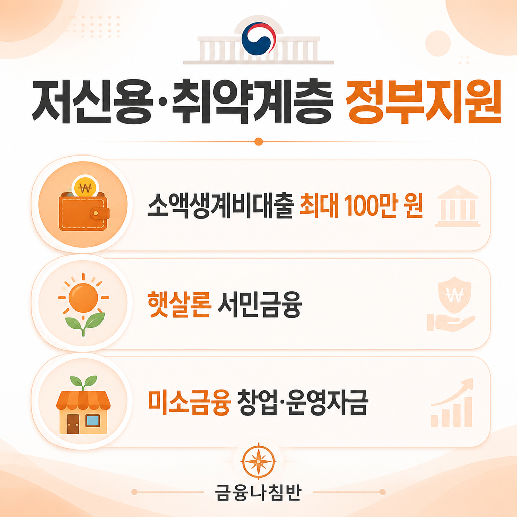 저신용자 취약계층 정부지원 소액대출