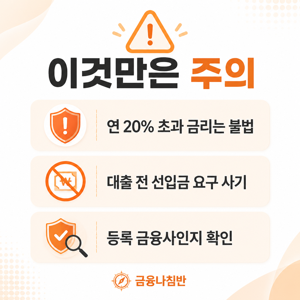 소액대출 불법사금융 주의사항