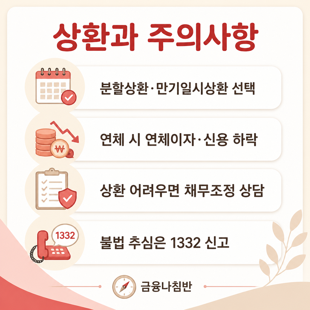 대부업체 대출 상환과 주의사항