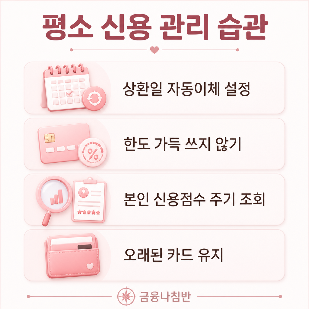 평소 신용 관리 습관