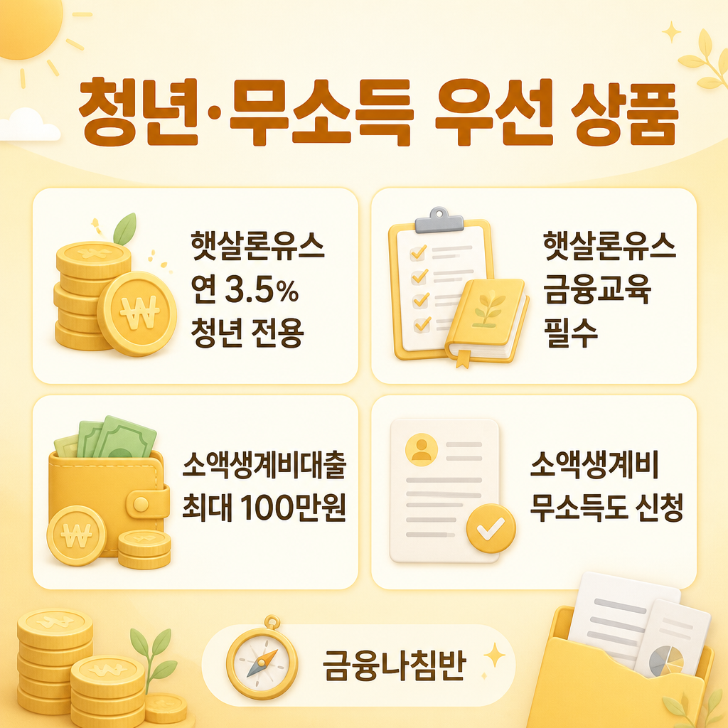 청년 무소득 우선 정부지원 대출 상품
