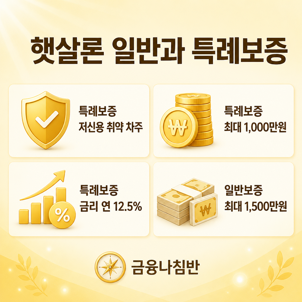 햇살론 일반과 특례보증 비교