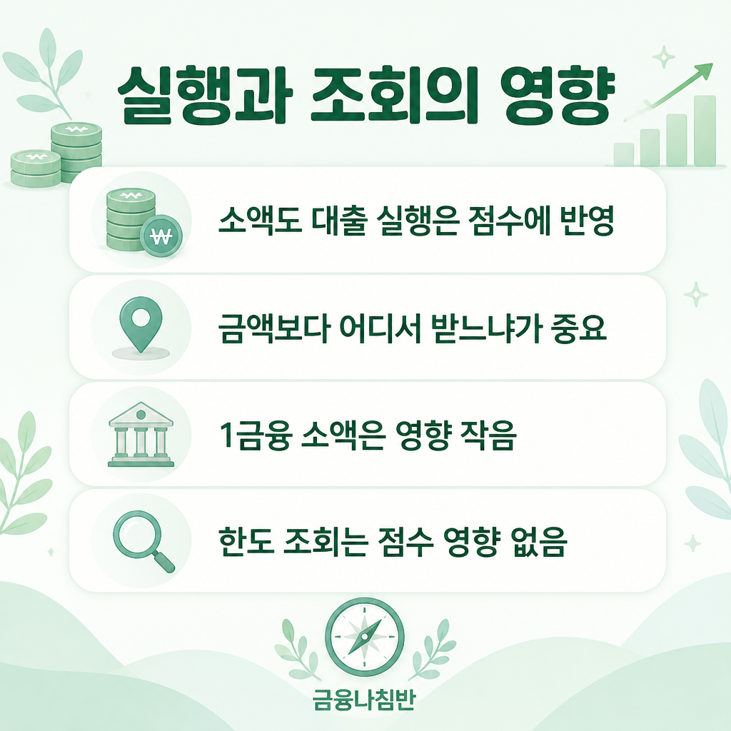 소액대출 실행과 조회의 신용점수 영향