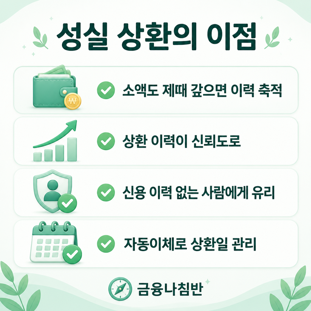 소액대출 성실 상환의 이점