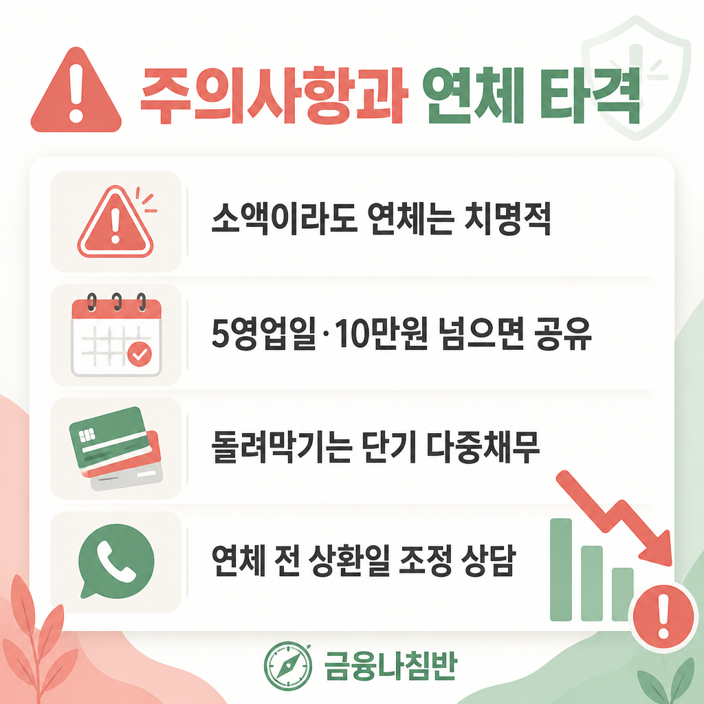 소액대출 주의사항과 연체 타격