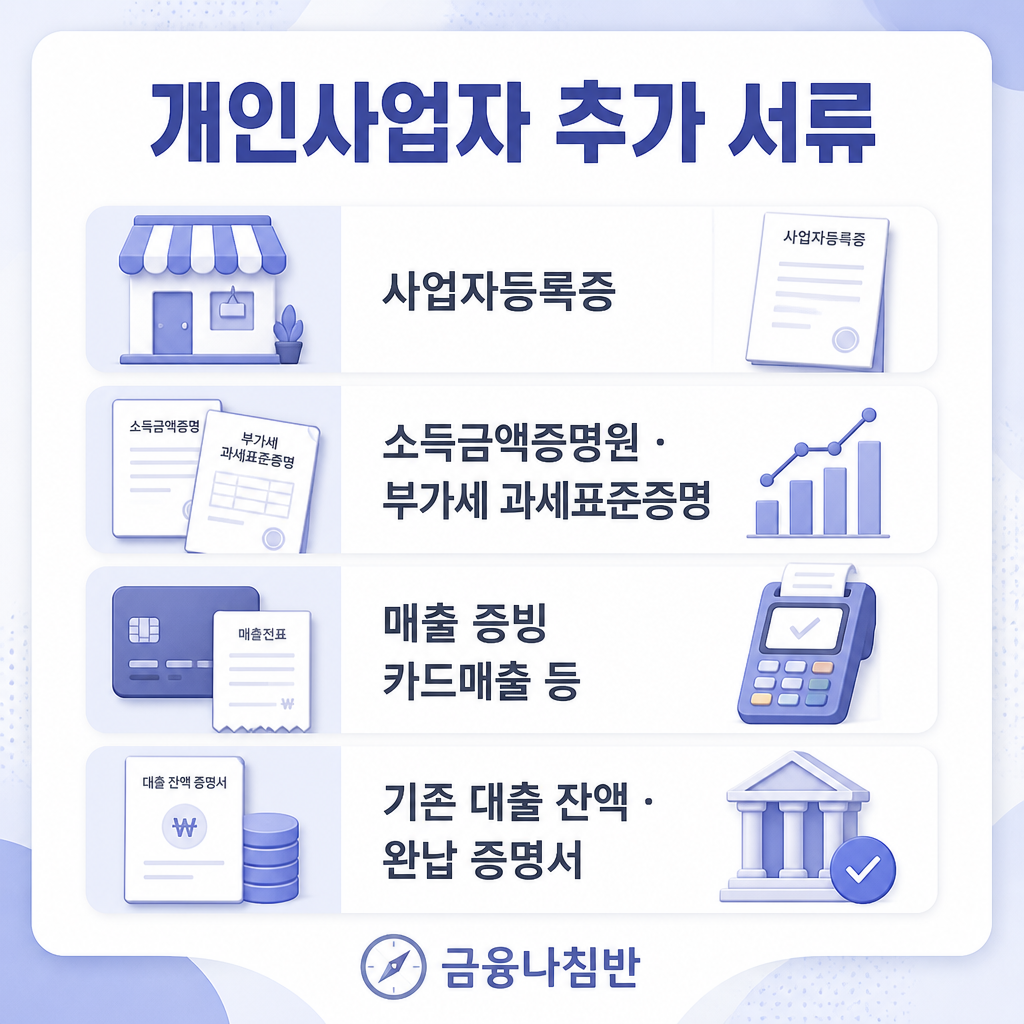 개인사업자 대환대출 추가 서류