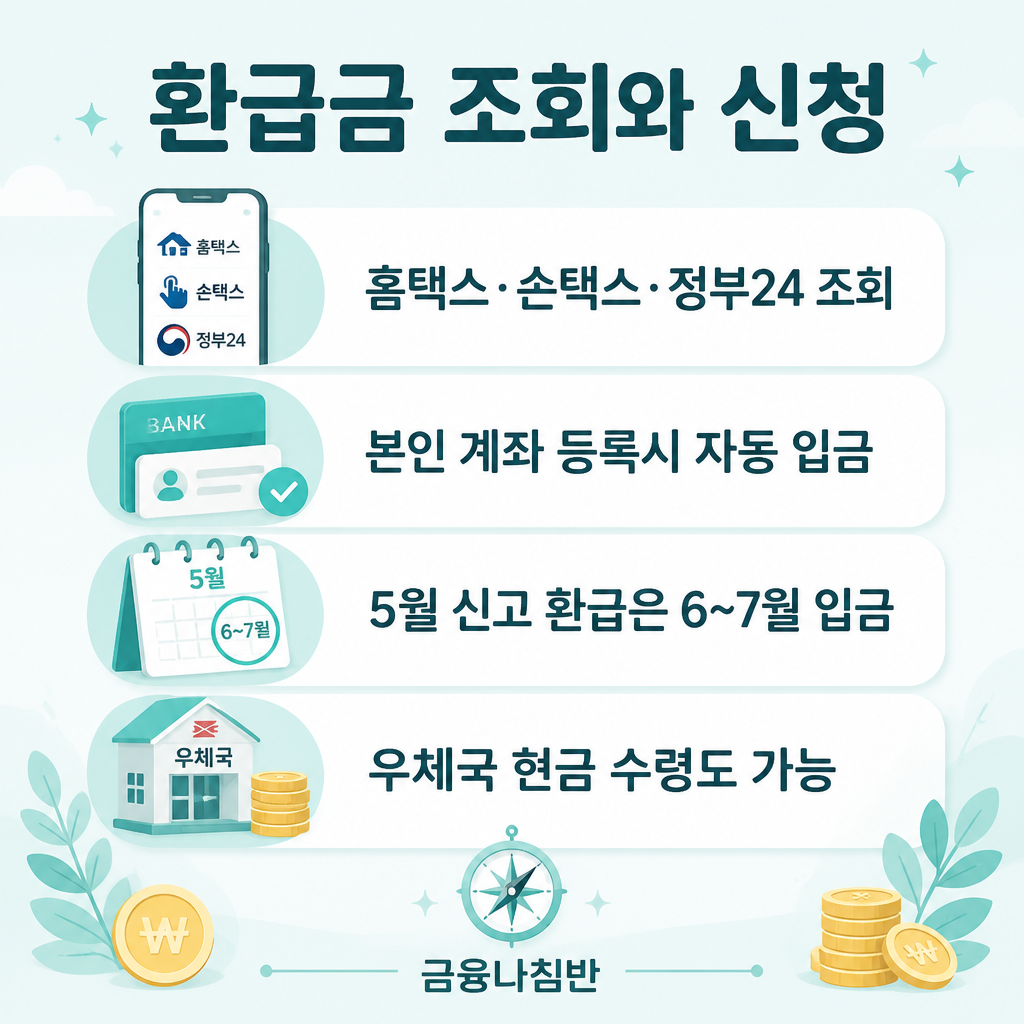 종합소득세 환급금 조회와 신청