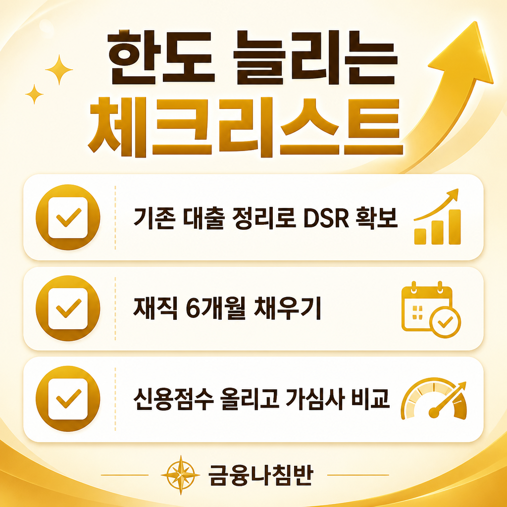 신용대출 한도 늘리는 체크리스트