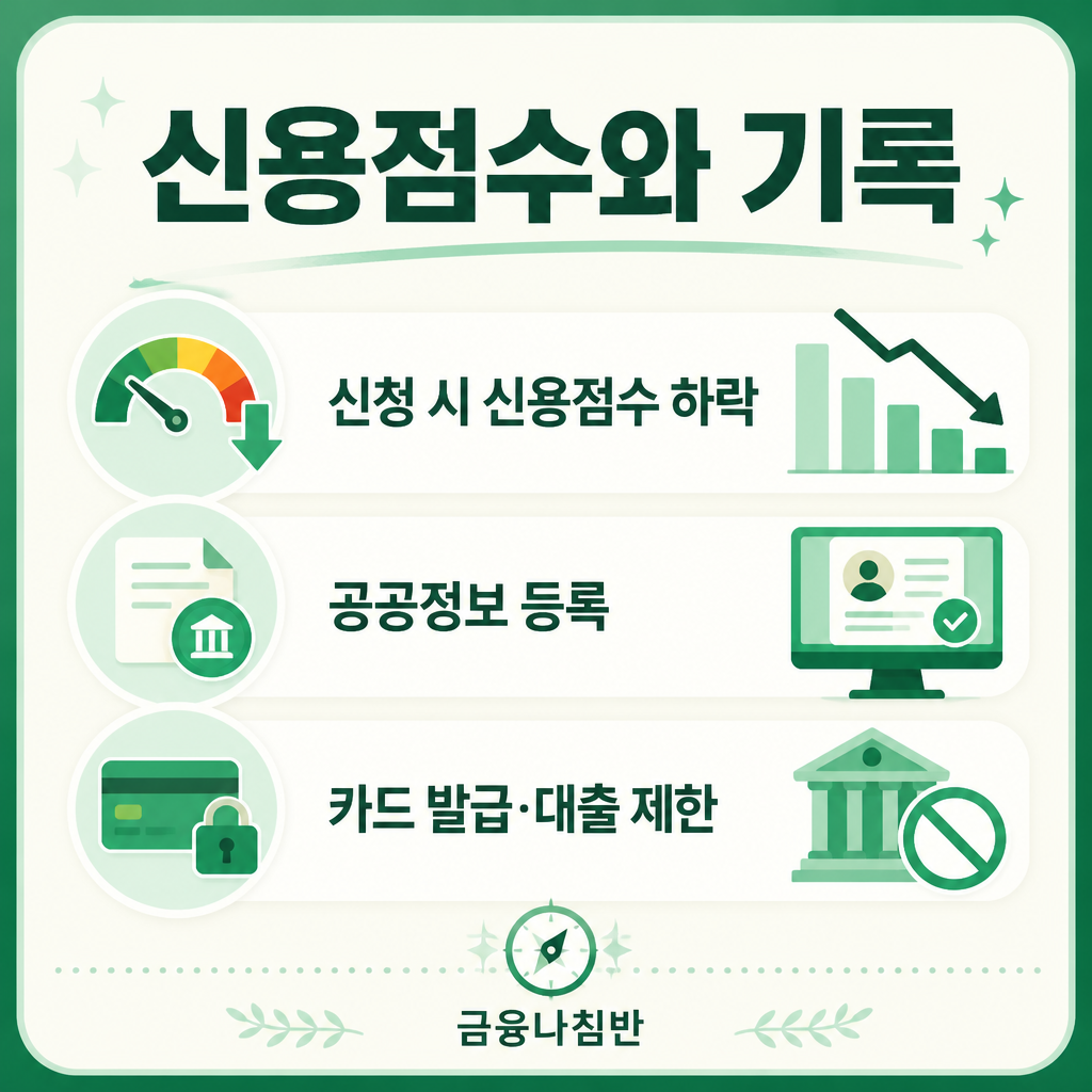 채무조정 신용점수와 기록