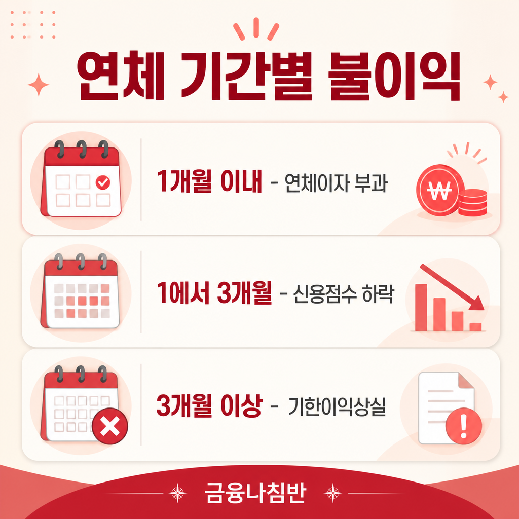 대출 연체 기간별 불이익