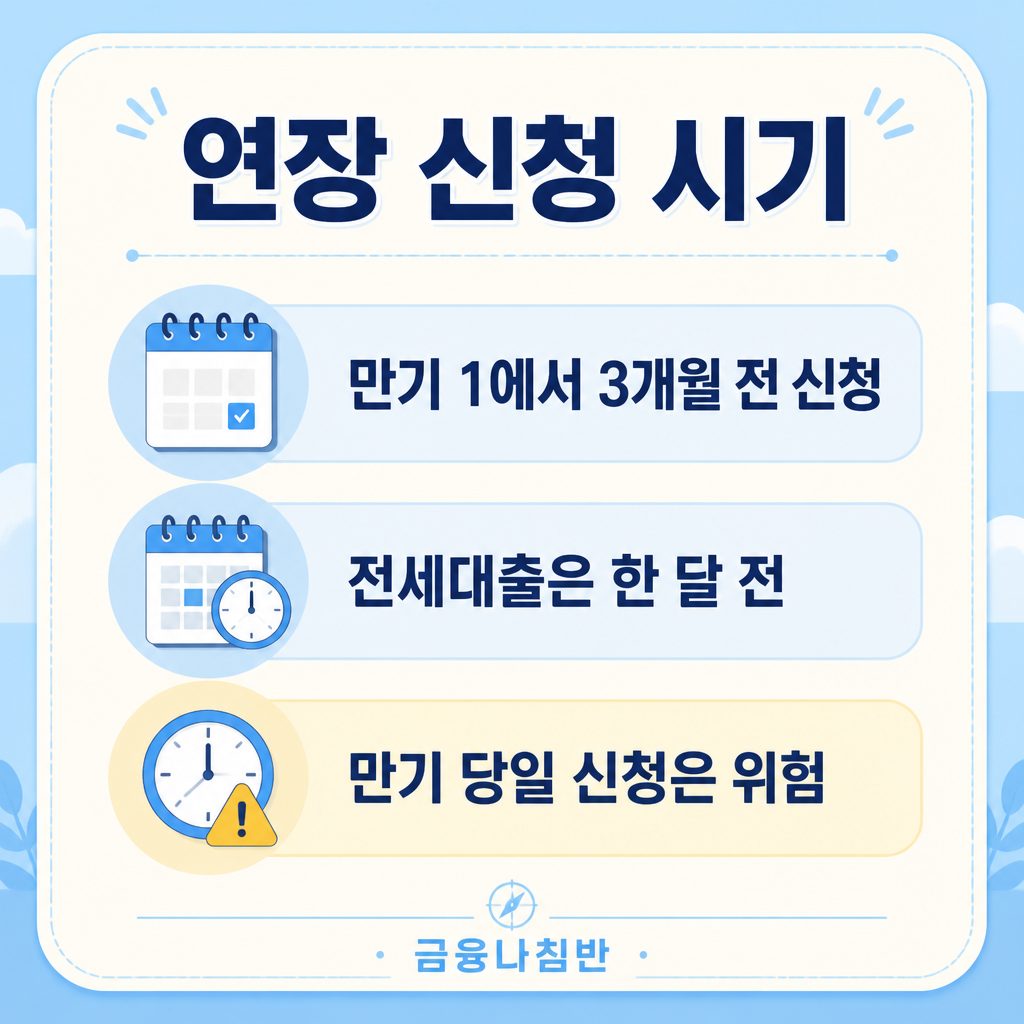 대출 만기 연장 신청 시기