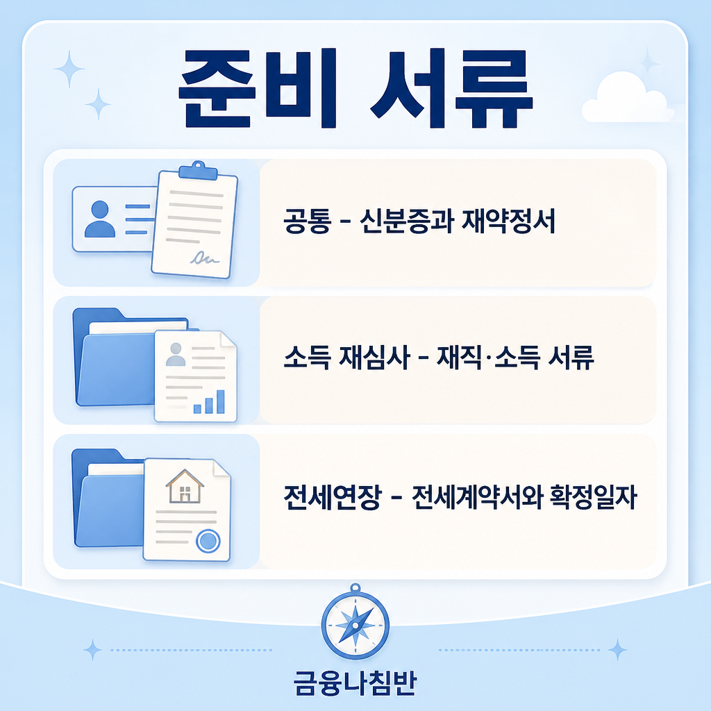 대출 만기 연장 준비 서류