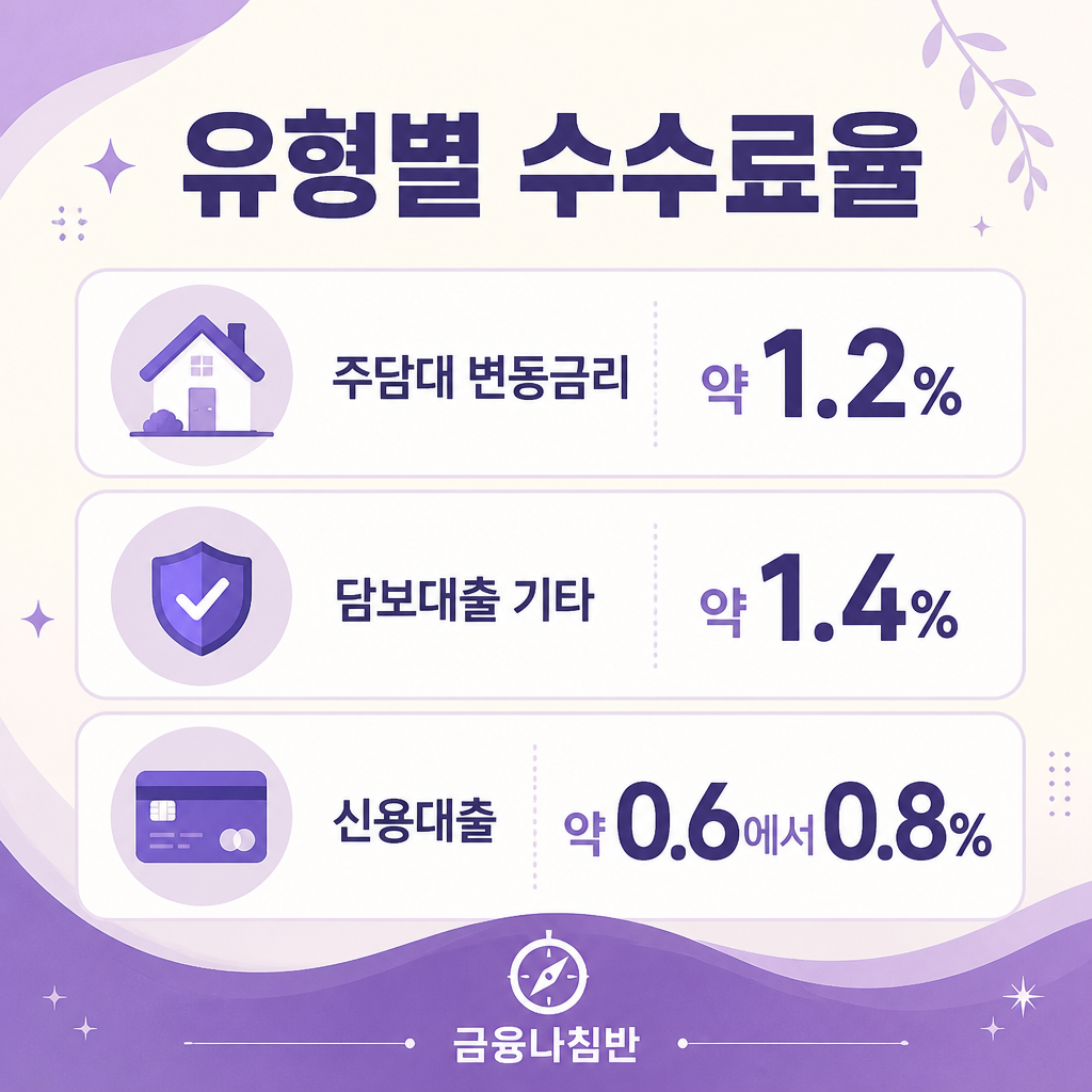 대출 유형별 중도상환수수료율