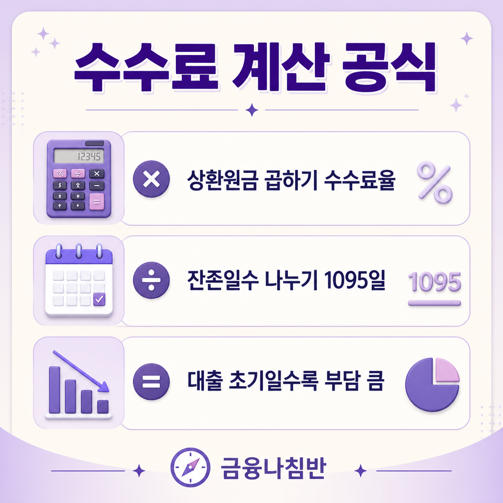 중도상환수수료 계산 공식