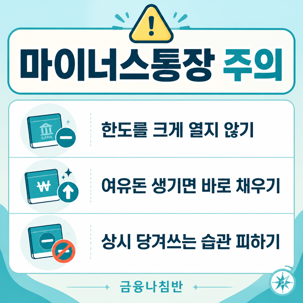 마이너스통장 주의사항