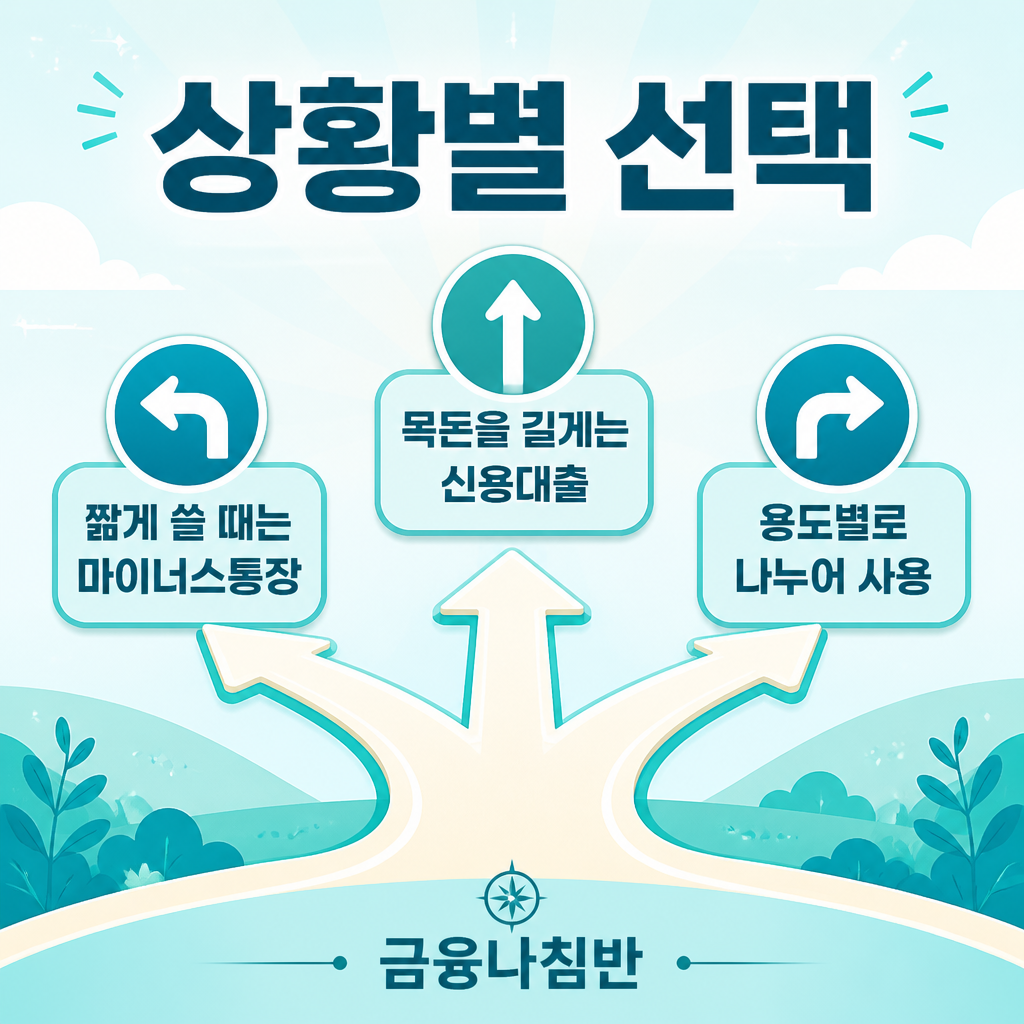 마이너스통장 신용대출 상황별 선택