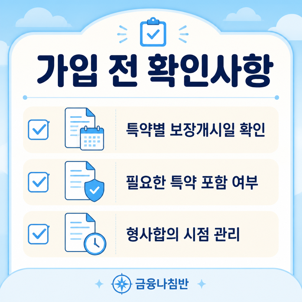 운전자보험 가입 전 확인사항