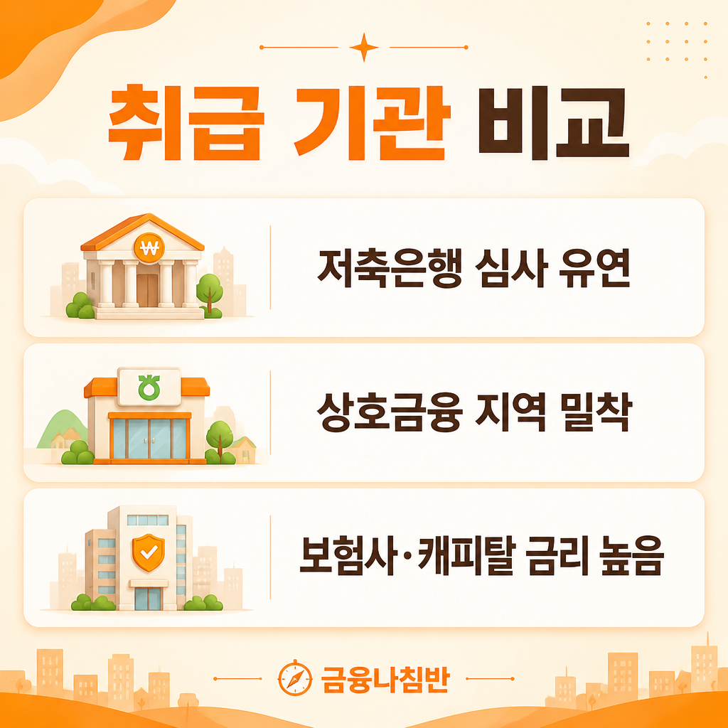 2금융권 전세대출 취급 기관 비교
