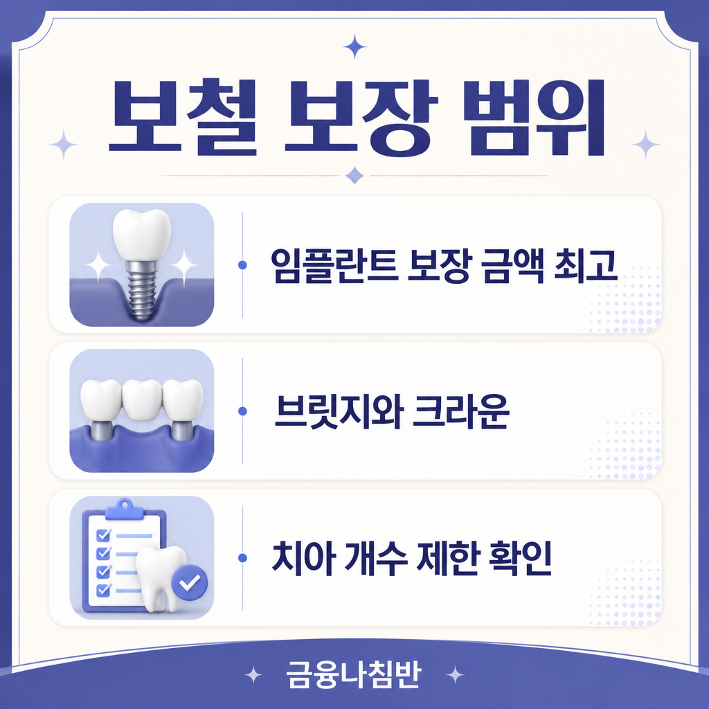 치아보험 보철 보장 범위