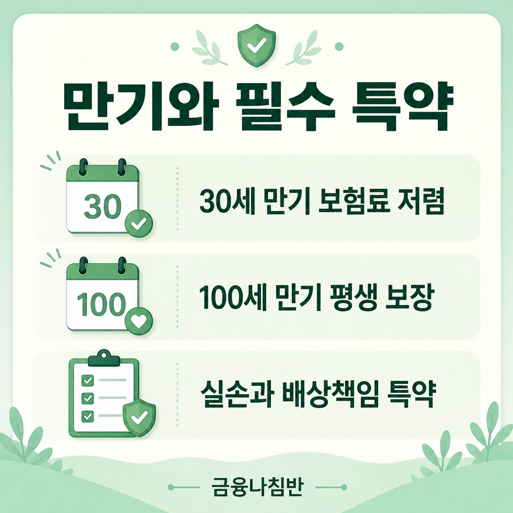 어린이보험 만기와 필수 특약