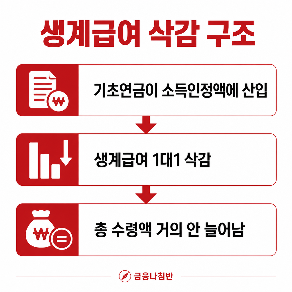 기초연금 생계급여 삭감 구조