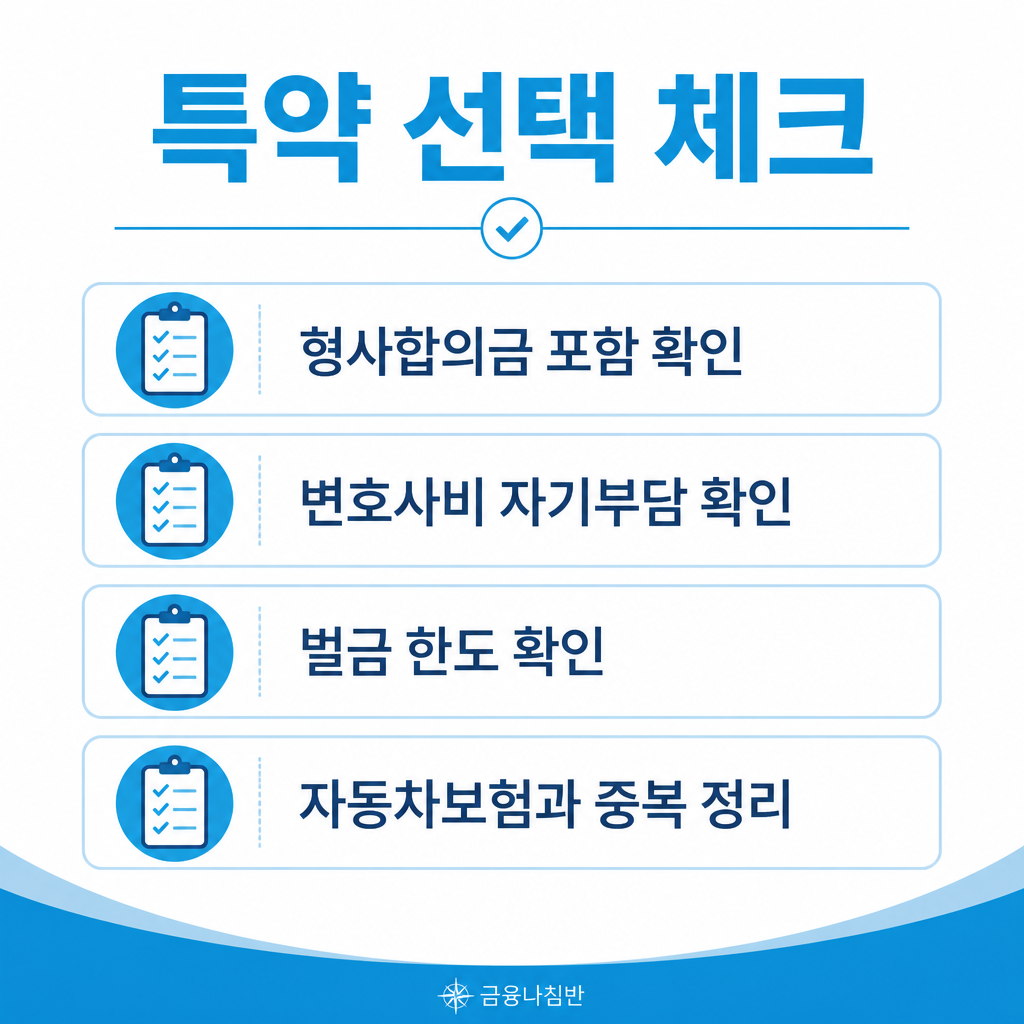 운전자보험 특약 체크리스트
