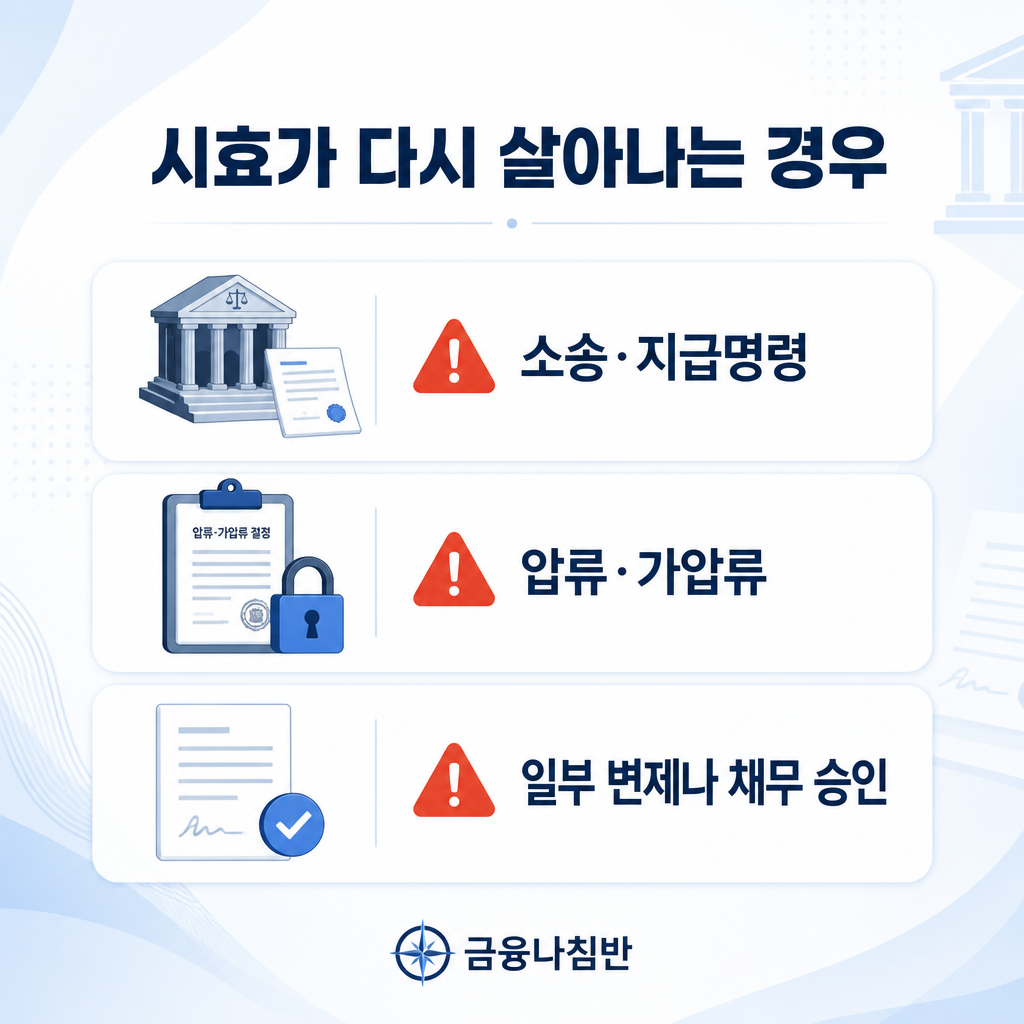 시효가 다시 살아나는 경우