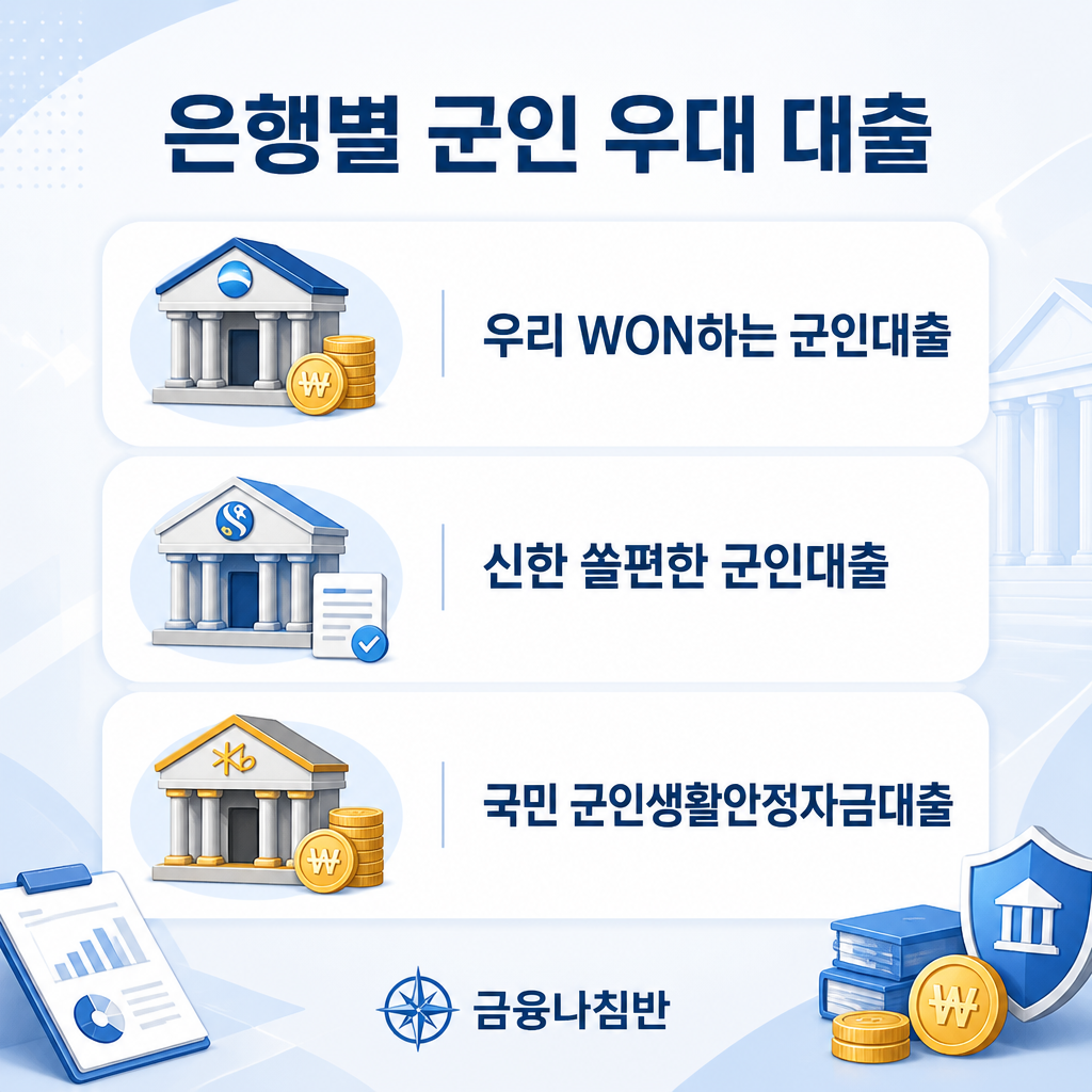 은행별 군인 우대 대출