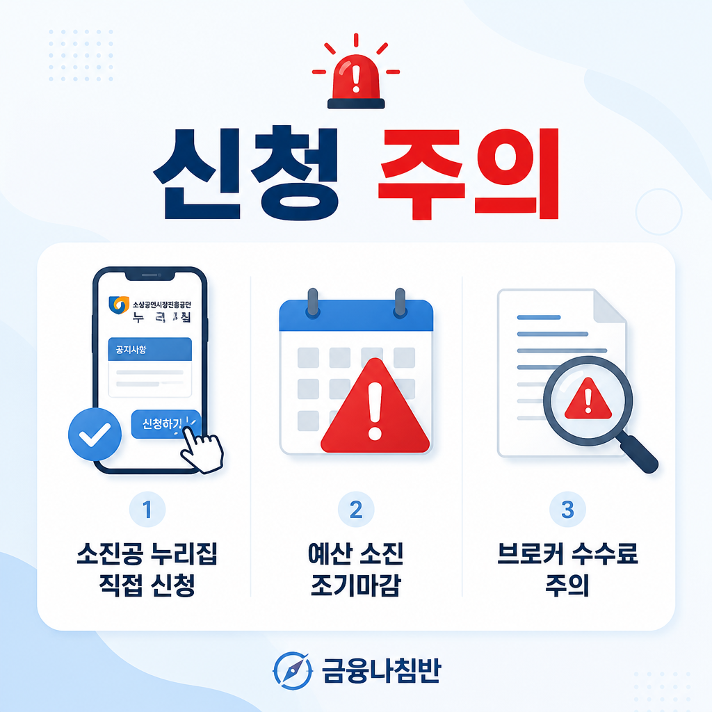 정책자금 신청 주의