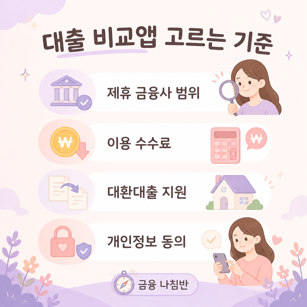 대출 비교앱 고르는 기준