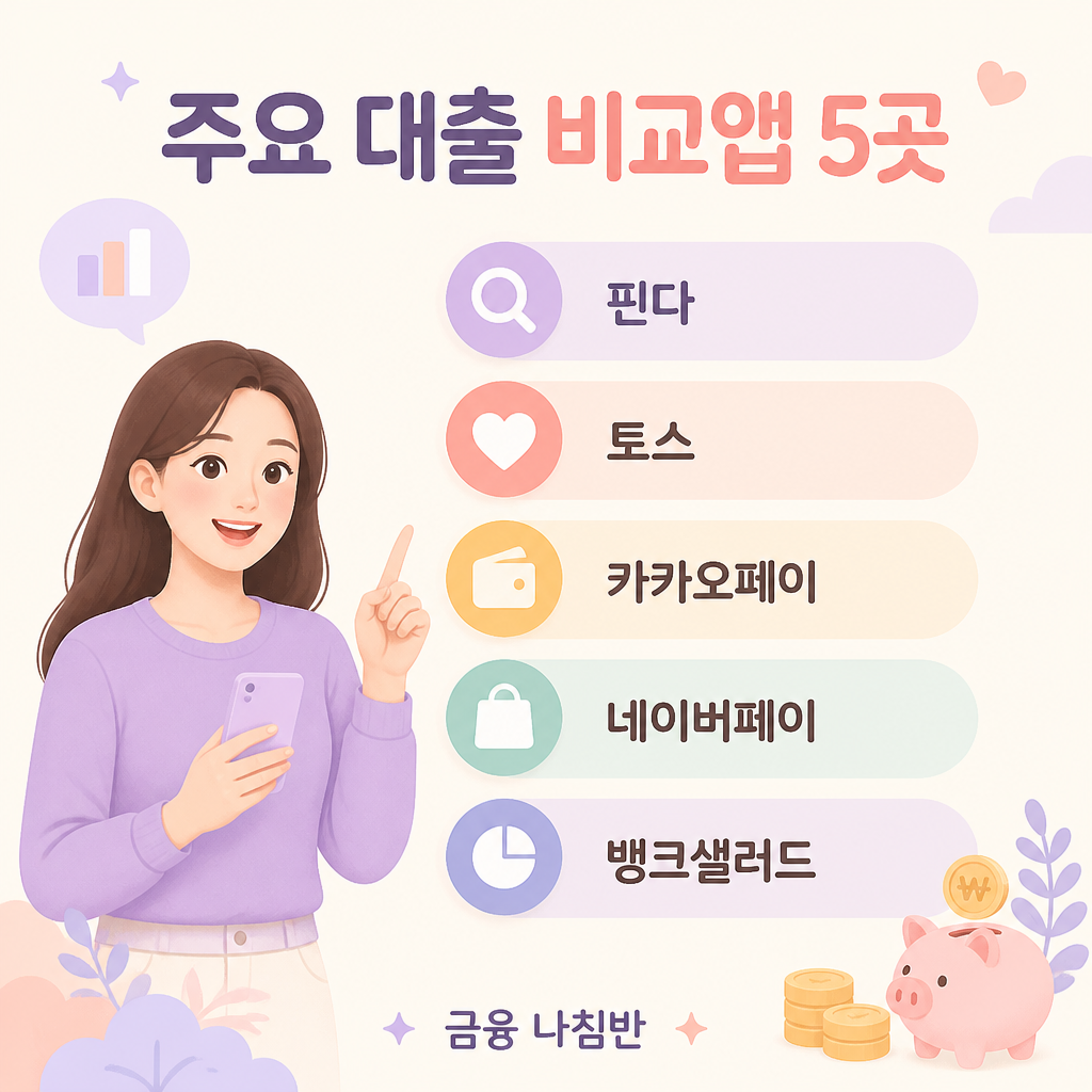 주요 대출 비교앱 5곳