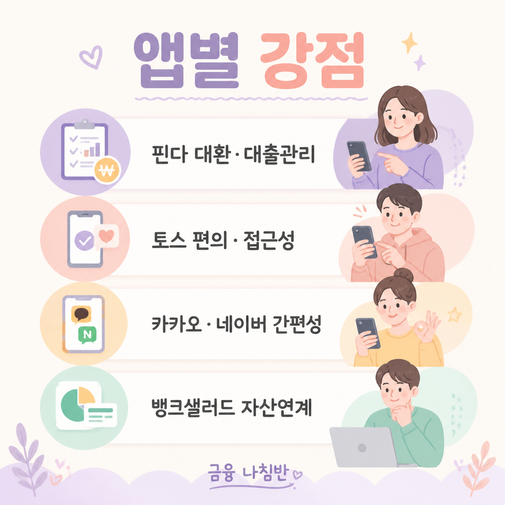 대출 비교앱 앱별 강점