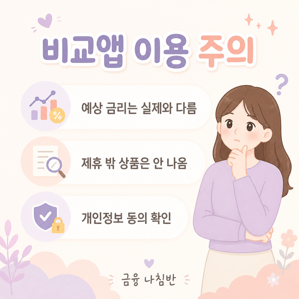 대출 비교앱 이용 주의사항