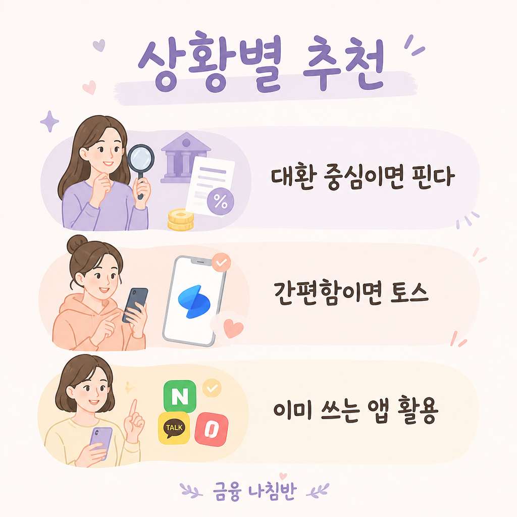 대출 비교앱 상황별 추천