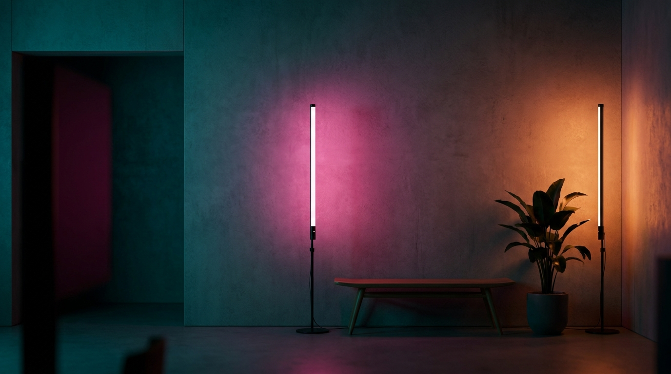 Sfeerverlichting in huisstijlkleuren