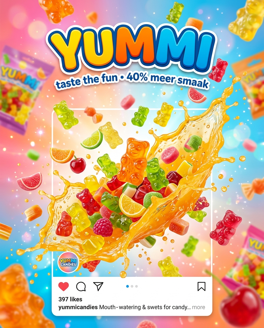 Instagram-advertentie snoepmerk