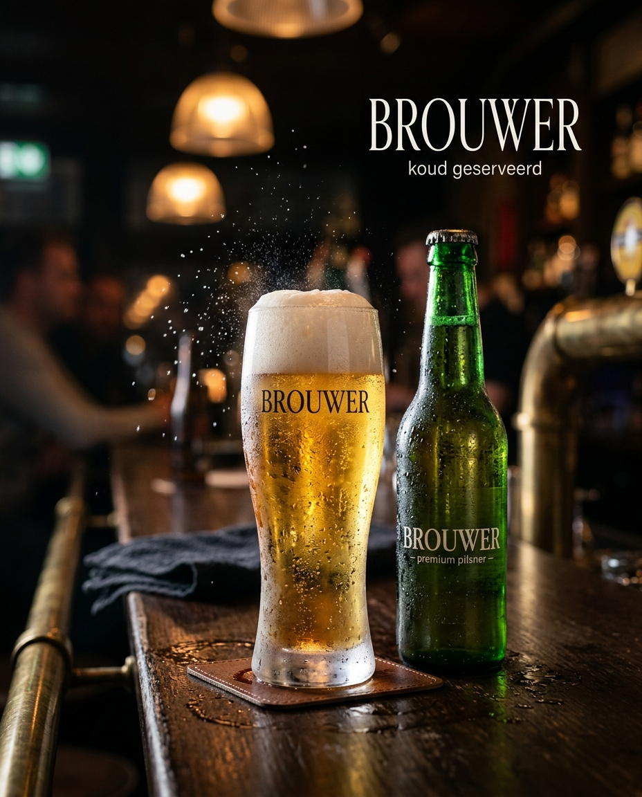 Biertje in een cafe, bedrijfscontent en branding