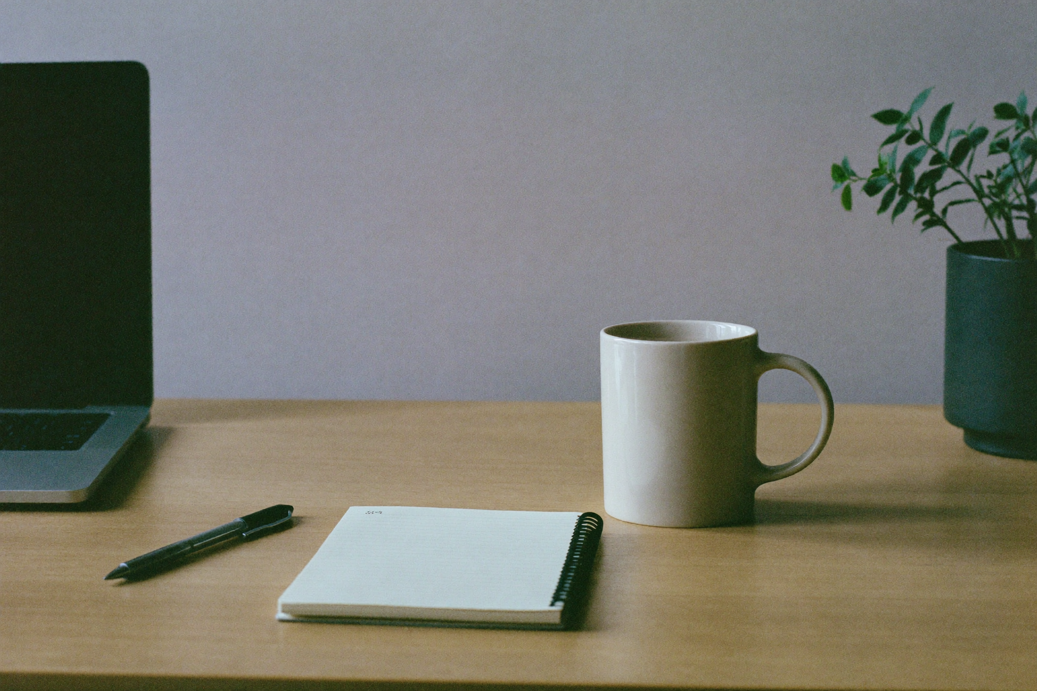 A quiet desk in the Good Practice Supply office