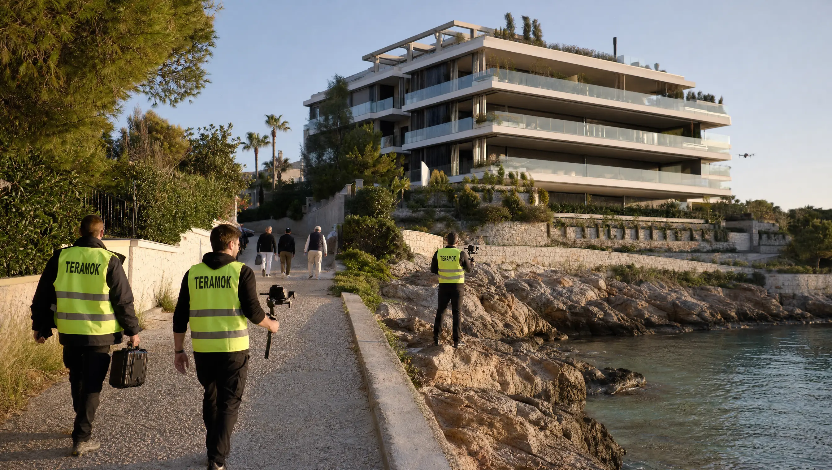New seafront apartment building in Vouliagmeni on the Athens Riviera filmed by TERAMOK, real estate marketing for Israeli developers and investors