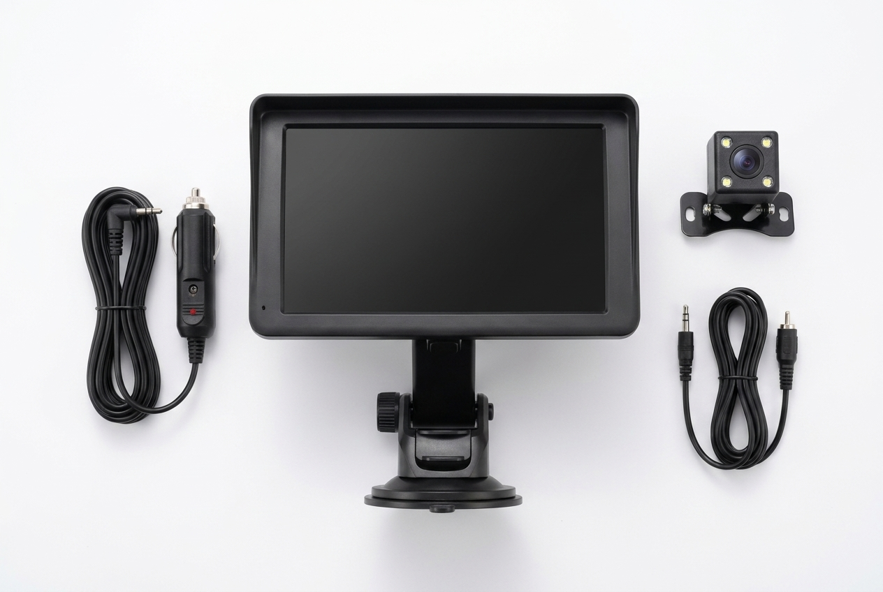 Everything included in the BetterGardens 7 inch CarPlay kit