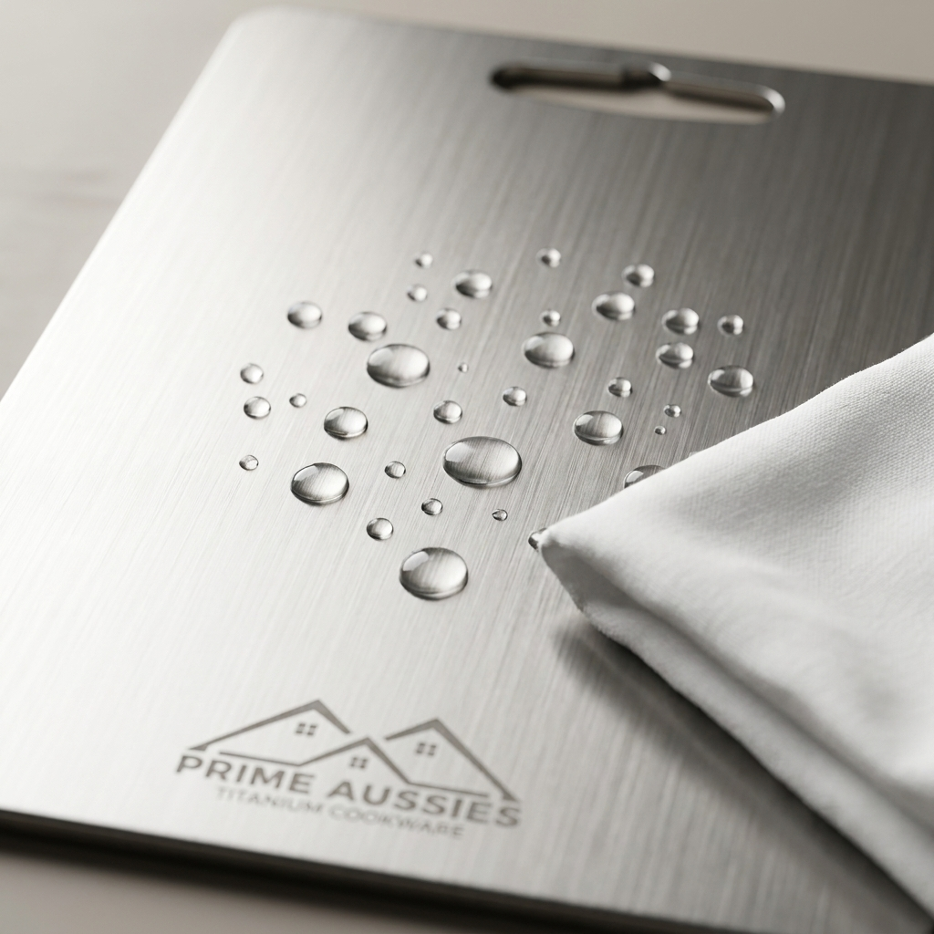 Water beading on the perfectly smooth non-porous titanium surface