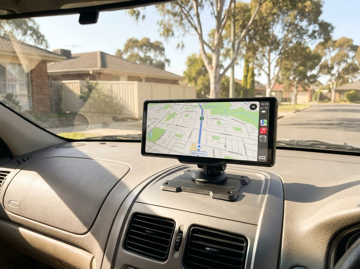 The CarPlay MAX working in an older family car